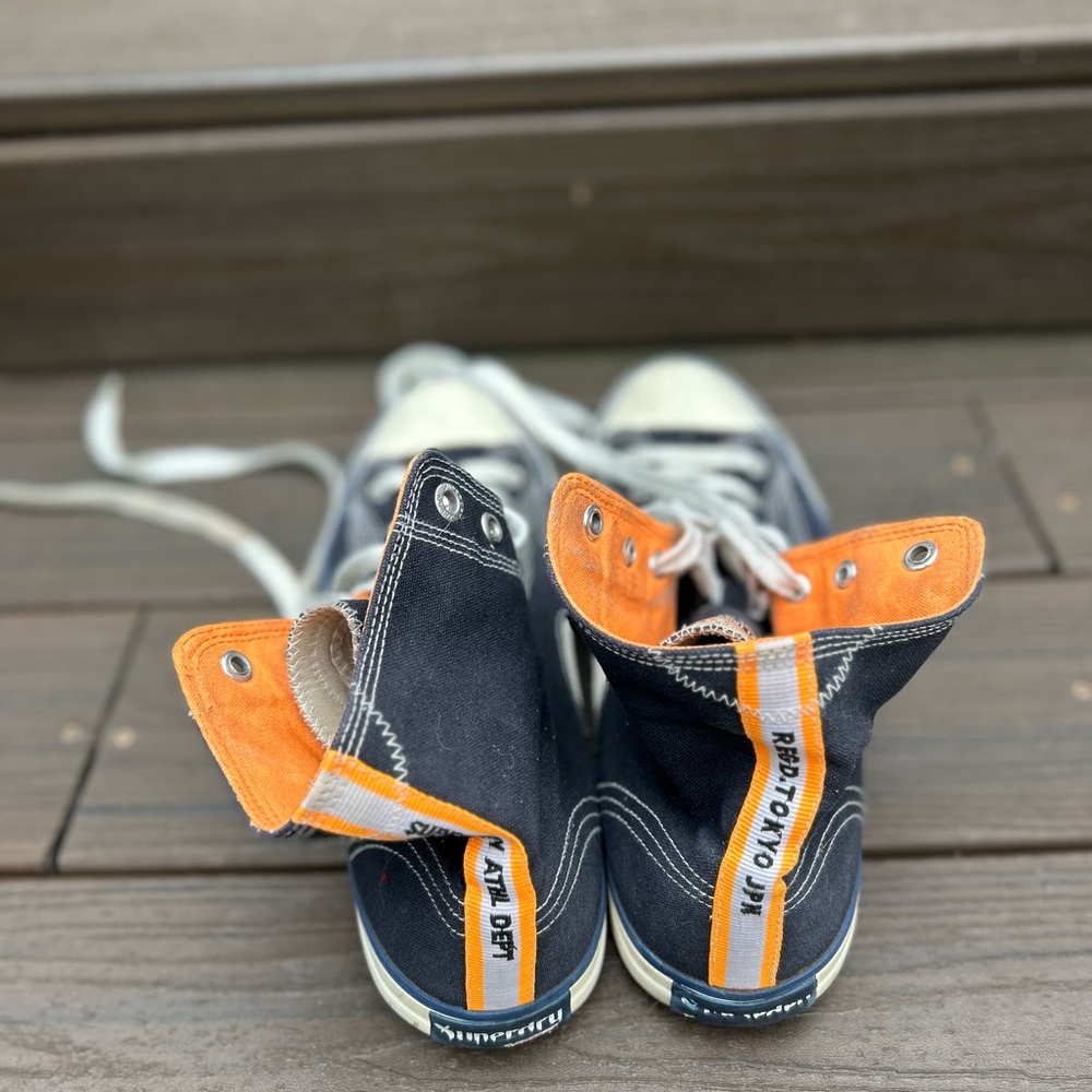 Superdry High-Top Sneakers - Navy Blue and Orange